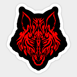 Tribal Wolf - Warrior Mask Sticker